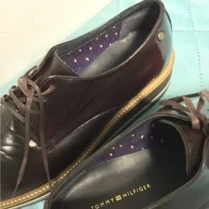 Tommy Hilfiger Mens 10 Oxford Brown leather wedge tan navy, cream sky blue soles Tommy Hilfiger | Shoes | Tommy Hilfiger Mens Oxford Brown  main image 4